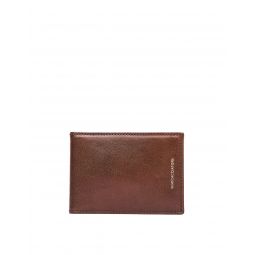 Brown Leather Buttons Cardholder