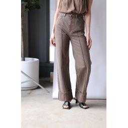 The Genevieve Jean - Driftwood Wash Brown Grey