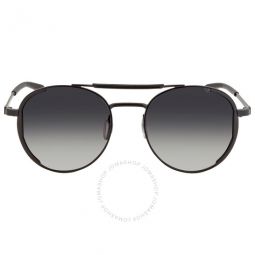 Gray Silver Flash Polarized Oval Mens Sunglasses