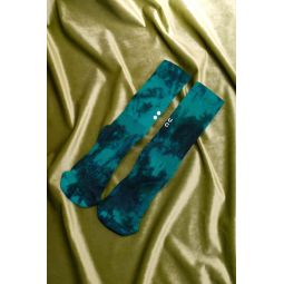 Tie-Dye Merino Socks - Bold Apple Green Spectrum