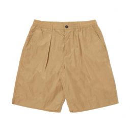 Pleated Track Short - Sand Recycled Nylon Tech