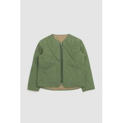 Reversible Military Liner Jacket - Green/Sand