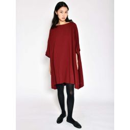 Coarse Cotton Box Dress - Garnet