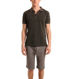 Charcoal Pique Polo top - charcoal