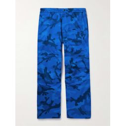 Wide-Leg Camouflage-Print Cotton-Twill Cargo Trousers
