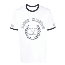 Cotton Logo Short Sleeve Crew Neck T-Shirt - White
