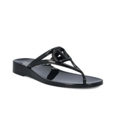 Womens VLogo Signature Slip-On Flip Flops shoes - Black