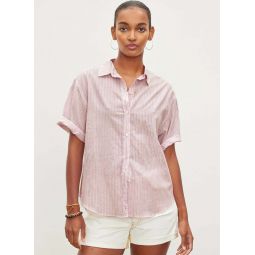 Mika Cotton Short Sleeve Shirt - Pink Stripe