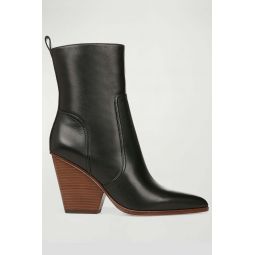 Logan Leather Ankle Boots - Black