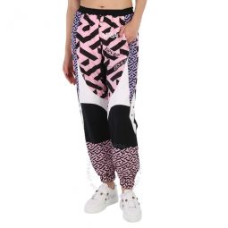 Ladies Embroidered Paneled Printed Shell Track Pants, Brand Size 36 (US Size 0)