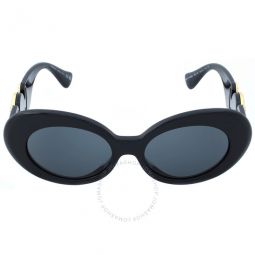 Dark Gray Oval Ladies Sunglasses