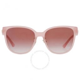 Clear Gradient Red Square Ladies Sunglasses