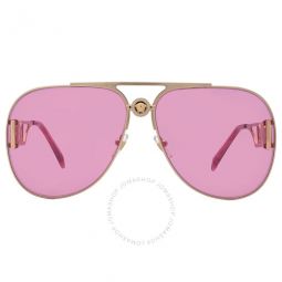 Pink Mirrored Internal Silver Pilot Unisex Sunglasses