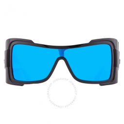 Blue Mirror Shield Ladies Sunglasses
