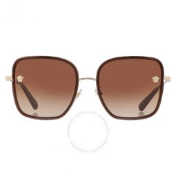 Brown Gradient Square Ladies Sunglasses