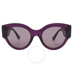 Purple Brown Oval Ladies Sunglasses