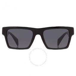 Dark Grey Rectangular Mens Sunglasses