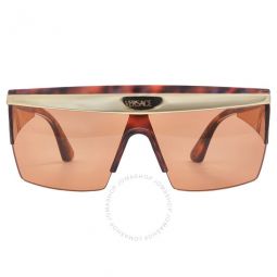 Orange Shield Mens Sunglasses