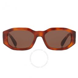 Brown Geometric Unisex Sunglasses