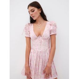 Paulina Puff-Sleeve Mini Dress