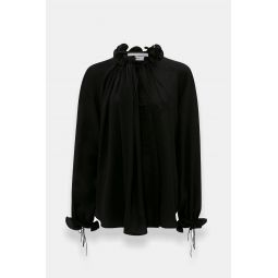 Ruched Detail Blouse - Black