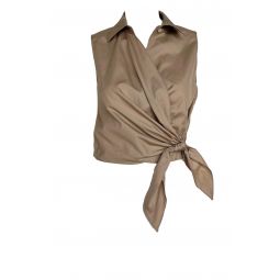 Sleeveless Wrap Shirt - Dune
