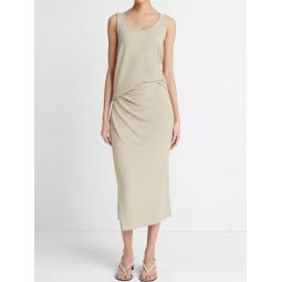 Side Drape Skirt - Sepia