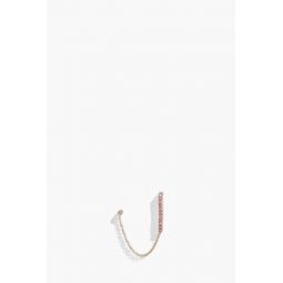 Pink Sapphire Chain Earring Single in 14K Gold