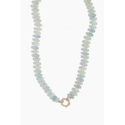 Aquamarine Knotted Chain in 14k Yellow Gold