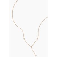 Bezel Lariat Necklace in 14k Yellow Gold