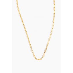 16 Mini Link Paperclip Chain Necklace in 14k Yellow Gold
