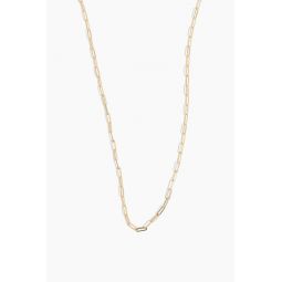 16 Small Link Paperclip Chain Necklace in 14k Yellow Gold