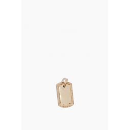 Dog Tag Pendant in 14k Yellow Gold