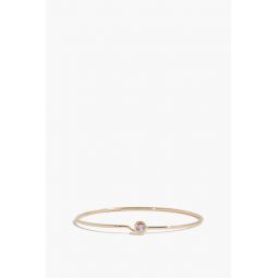 Pink Sapphire Bezel Wire Bangle in 14k Yellow Gold