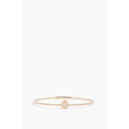 Pave Tear Flexible Bangle in 14k Yellow Gold