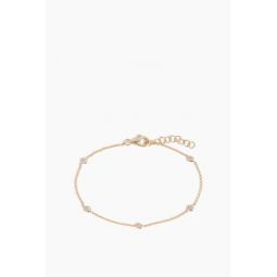 Bezel Diamond by the Yard Bracelet in 14k Yellow Gold