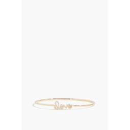Small Love Wire Bangle in 14k Yellow Gold