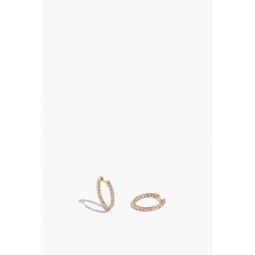 Oval Diamond Hoops in 14k Yellow Gold