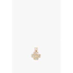 Blue Topaz Clover Pendant in 14k Yellow Gold