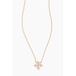 Florence Cross Necklace in 14k Yellow Gold