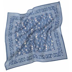 Printed Cotton Bandana scarf - blue