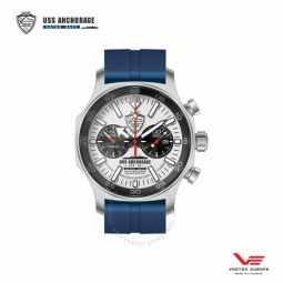 Uss Anchorage White Dial Mens Watch