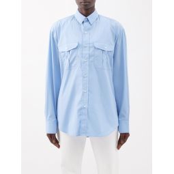 Release 03 oversized cotton-poplin shirt