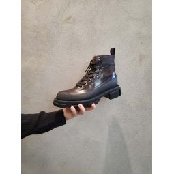 Both Second Layer Gao Combat Boot - Black/Wine Red