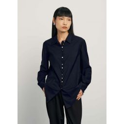 Rounded Button Shirt - Black