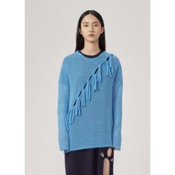 Tassel Merino Sweater - Blue