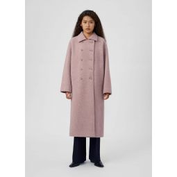 Double-Breasted Coat - Pink