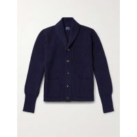 Duncan Shawl-Collar Ribbed Merino Wool and Cashmere-Blend Cardigan