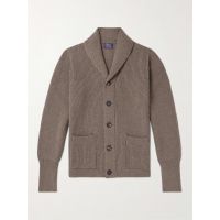 Duncan Shawl-Collar Ribbed Merino Wool and Cashmere-Blend Cardigan