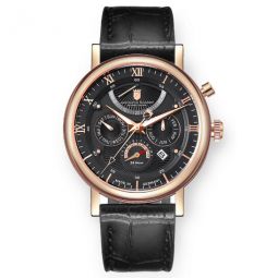 Multimatic Rose Gold Obsidian Black Automatic Black Dial Mens Watch